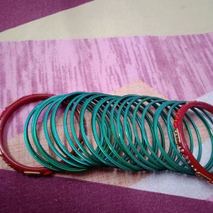 Green Metal Bangles