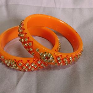 Royal Orange Kunadan Work Kangan