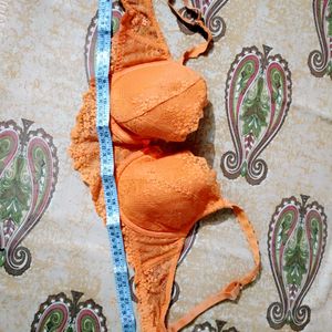 Beautiful Orange Coral Padded Bra