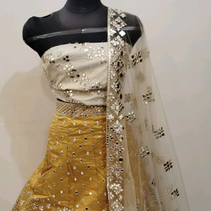 Mustard Colour Lehenga