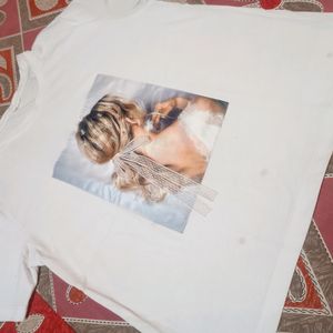 White Beautiful Tshirt Fancy