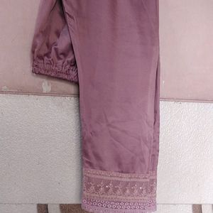 Ethnic Silk Suit IN Lavender Colour