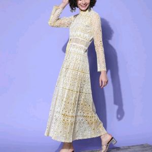 Full Embroidered Front Slit Kurta