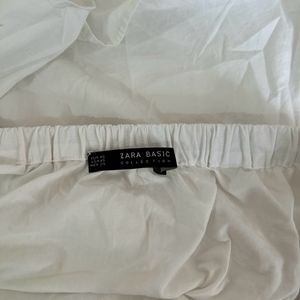 Zara White Off Shoulder Top