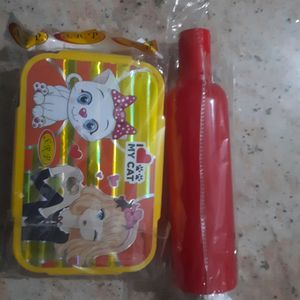 New Plastic Lunch Boxwith Water Bottle For Kid