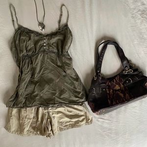 Olive Green Cotton Cami Top!