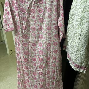 Cotton Kurta + Plazoo Set