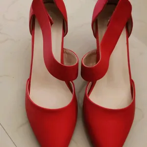 Red Kitten Heels