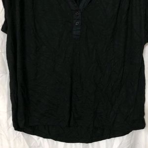 Loft Black Short Sleeve Top