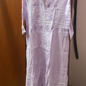 Lavendar A Line Kurta