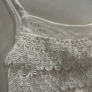 White Embroidered Top