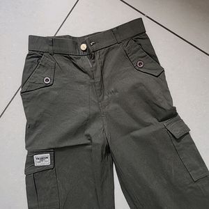 Army Green Cargo Pants Smart Look