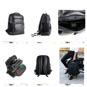 TRENTO HEAVY BLACK PU LEATHER BACKPACK