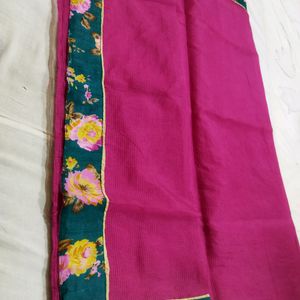 Flower Border Saree.