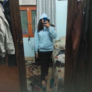 Sky-blue Oversized Hoodie Men/Women