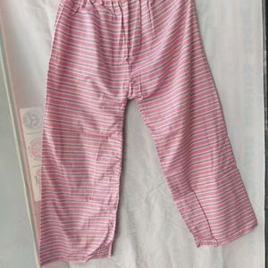 Pink Cotton Plazzo For Women