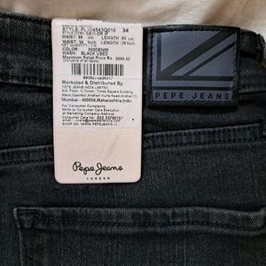 Brand New Pepe Jeans (Black) Washed Denim MOM Jean