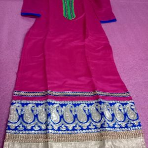 Pink Colour Disaynar Kurti With Chudidar