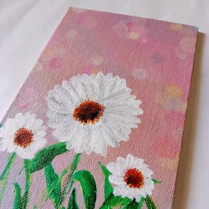 DAISY FLOWER Painting Canvas board (HANDMADE)