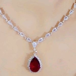 Red American Doamond Jewellery Set