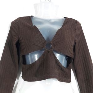 Coffee Brown Crop Top (Women's)