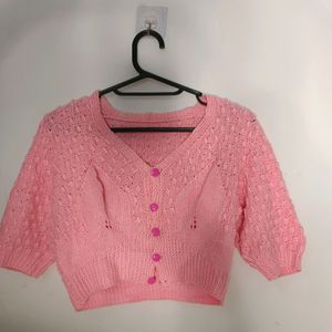 New Crochet Top With Buttons