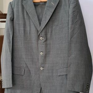 Grey checked Terrywool Blazer for men