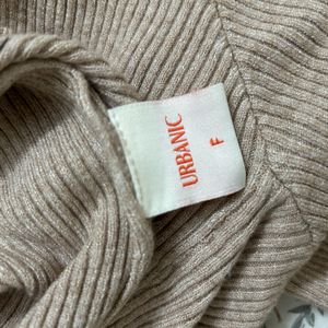 Urbanic Beige Sweater With Neck Detail✨