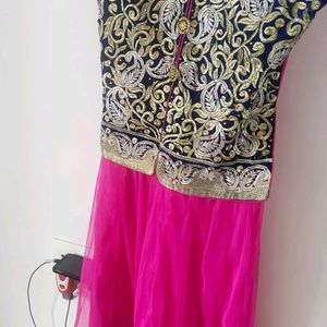 Preety Magenta Anarkali Kurti!!