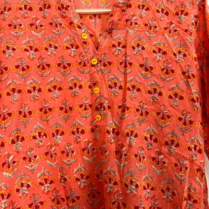 Cotton Coral kurta