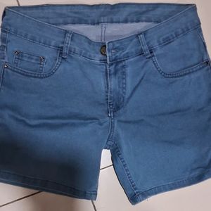 Beach Wear Blue Denim Shorts