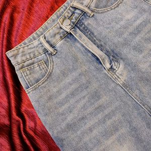 Torn Straight Jeans