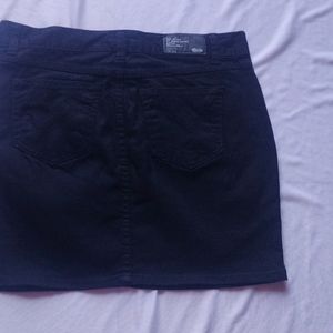 Black Denim Mini Short Skirt