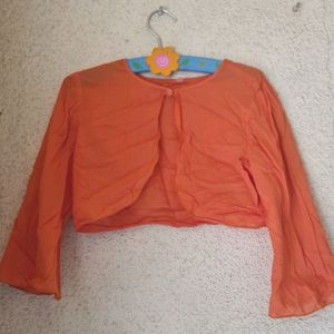 Front Open Jacket For 2 -4 Years Girls Coral