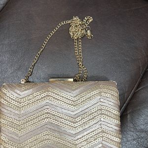 Gold Brown Clutch Bag