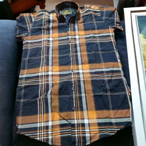 BROWN CHECK SHIRT FOR MEN