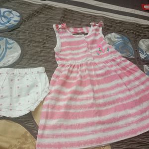 Frock Set Red&white