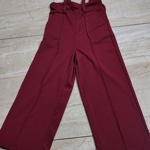 Maroon Dungarees  With Pockets