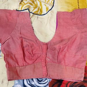 Cotton Blouse With Kasavu Boarder