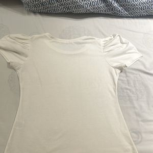 Fixed Price cream T shirt With Lovely Sleeves