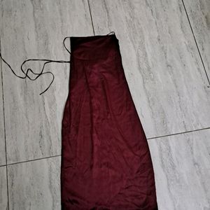 Maroon Midi Length Body Con Dress