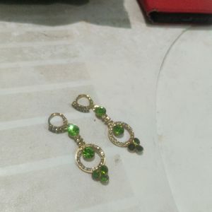 Beautiful Light Green Stone Earrings