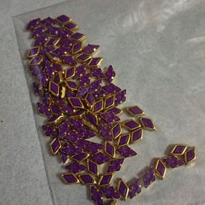 Purple Kundans 100 Piece Pack