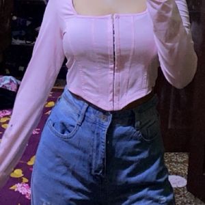 Imported Pink Corset Top