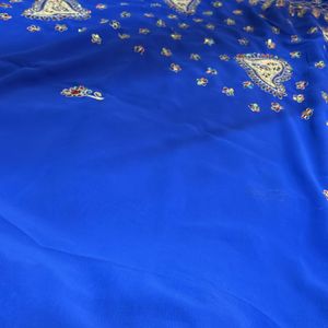 Beautiful Blue Fancy Saree