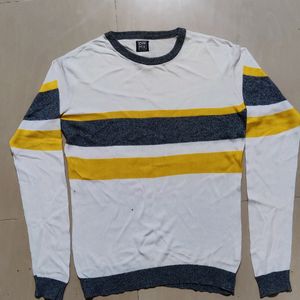 Dnmx White Stripe Sweater