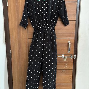 Black Printed Jumpsuit