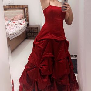 Maroon Princess Gown