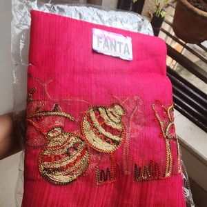 Embroideree Net Saree