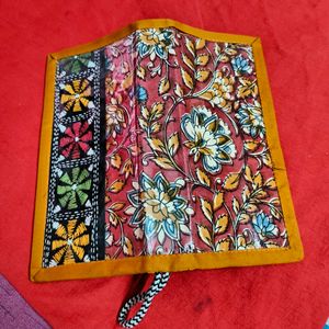 Brand New Kalamkari Wallet For Women With Zip Lock